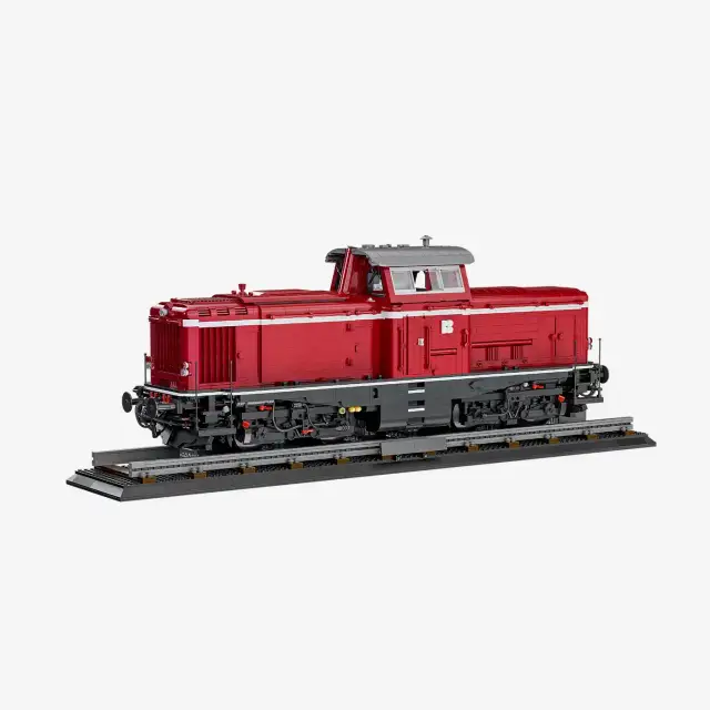 BlueBrixx® Display Lokomotive V100 dunkelrot
