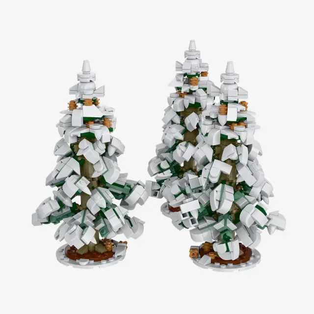 BlueBrixx® Tannen im Winter, 3er-Set