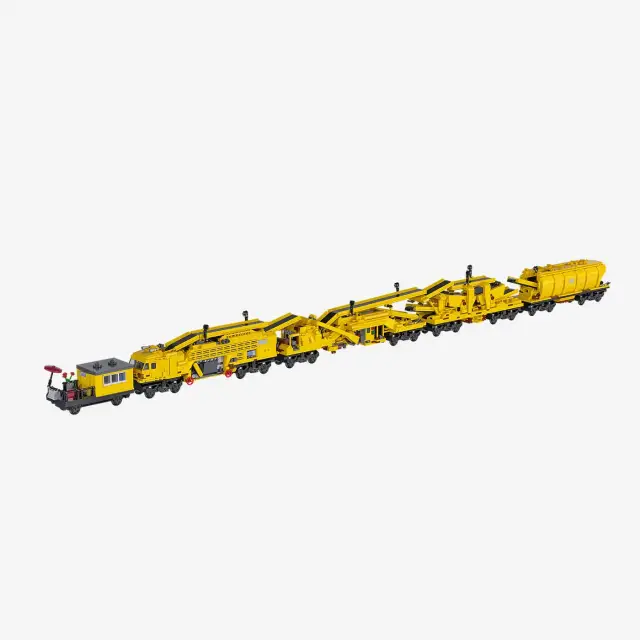 BlueBrixx® Gleisbettschotterreinigungszug