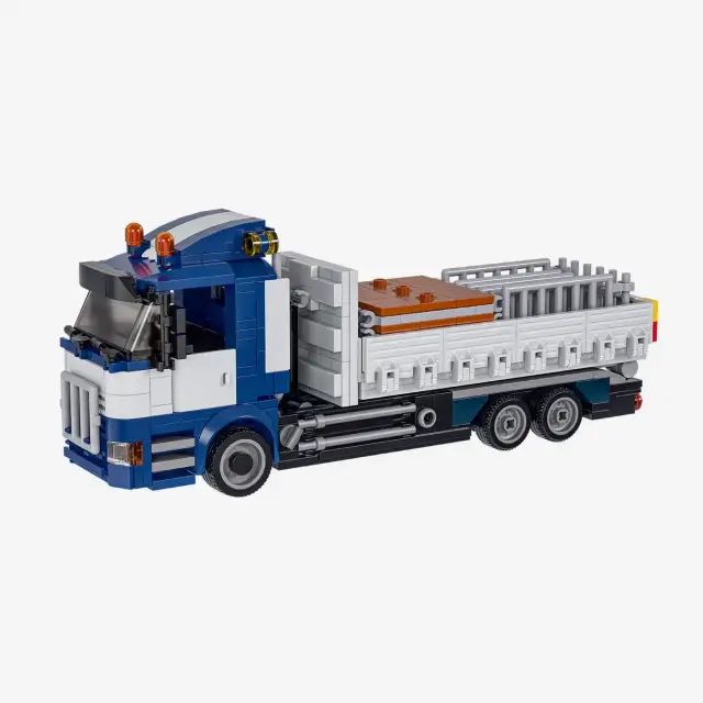 BlueBrixx® Gerüstbau-LKW mit Hakenlift-Container