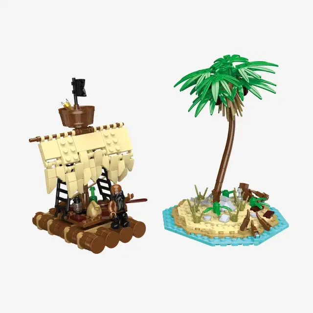 BlueBrixx® Legenden der Schatzküste - Insel mit Floß