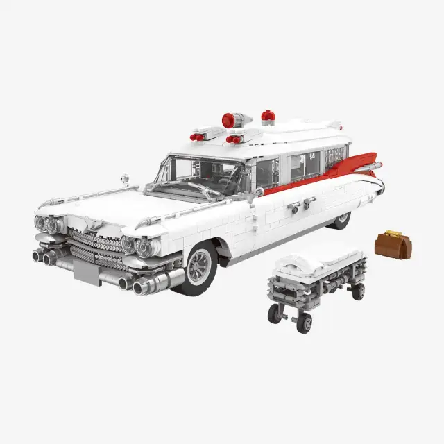 BlueBrixx® Amerikanischer Krankenwagen 1959 weiß