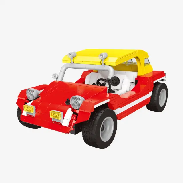 BlueBrixx® Roter Buggy mit gelbem Dach