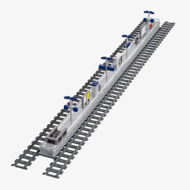 BlueBrixx® Moderner Bahnsteig