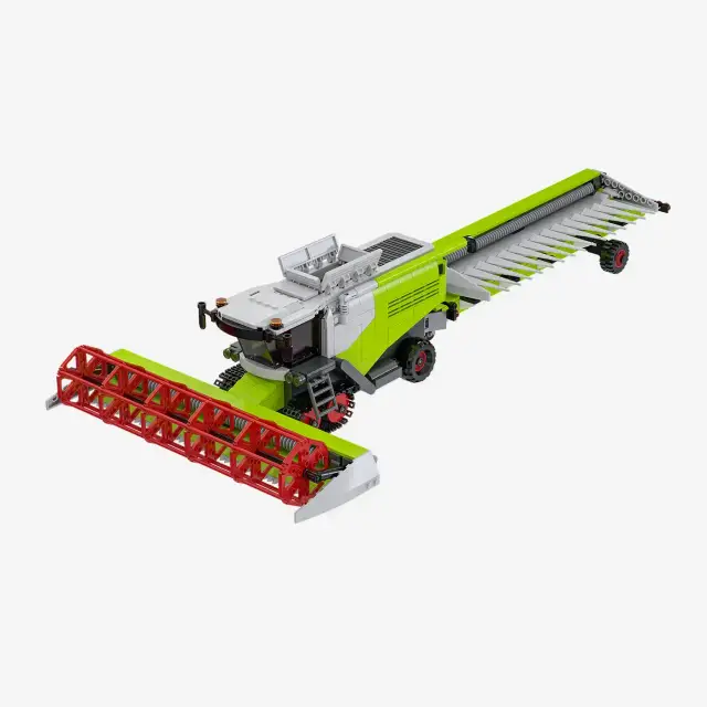 BlueBrixx® Mähdrescher mit Trailer und extra Schneidwerk