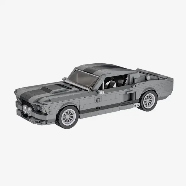 BlueBrixx® Graues US-Muscle-Car 1967