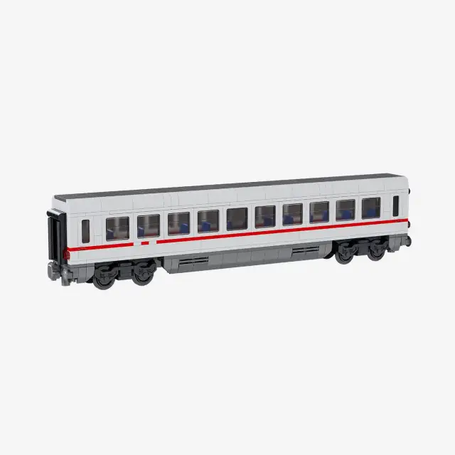BlueBrixx® Passenger car white red