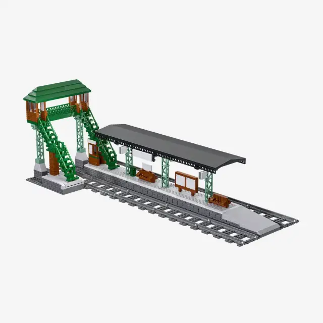 BlueBrixx® Railway Platform