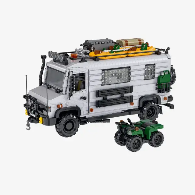 BlueBrixx® Expeditionsmobil mit Offroad-Quad