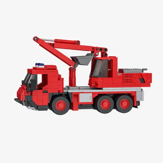 BlueBrixx® Fire Brigade Excavator