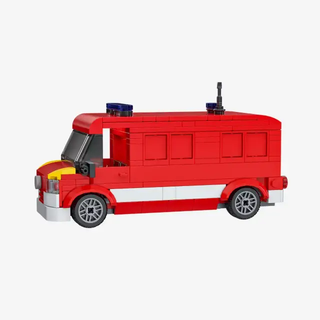BlueBrixx® Fire Brigade Minibus Operations Center