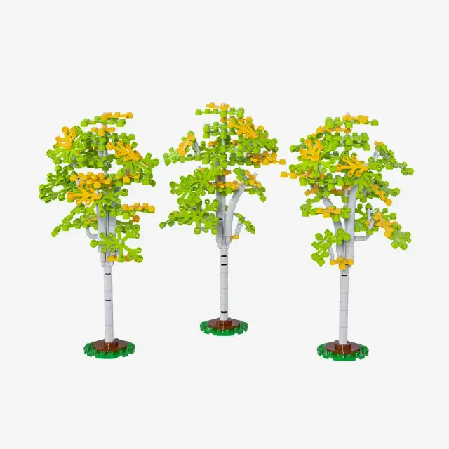 BlueBrixx® Birch trees, set of 3
