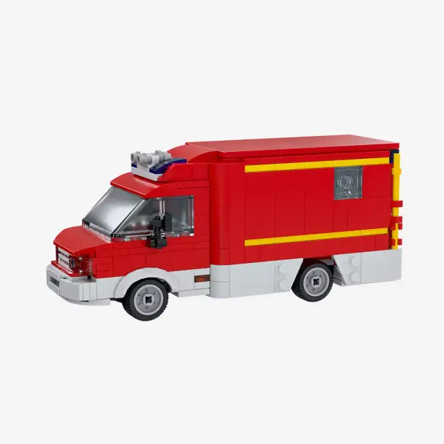 BlueBrixx® Fire Department Rescue Car