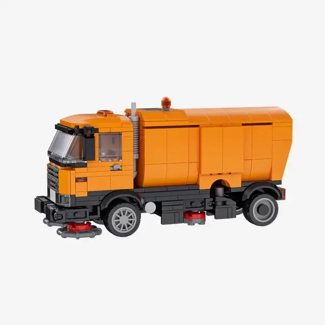BlueBrixx® Kommunale Straßenkehrmaschine