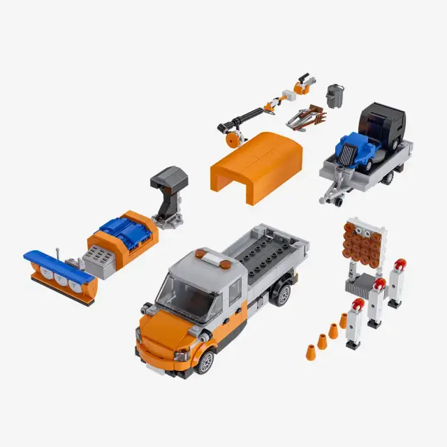 BlueBrixx® Kommunaler Pritschenwagen 3 in 1
