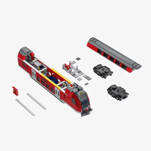 BlueBrixx® Railcar red 2 in 1