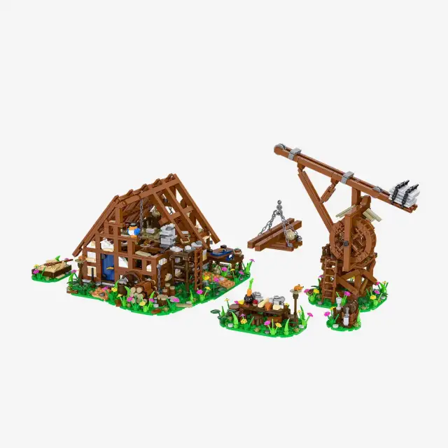 BlueBrixx® Mittelalterliche Baustelle