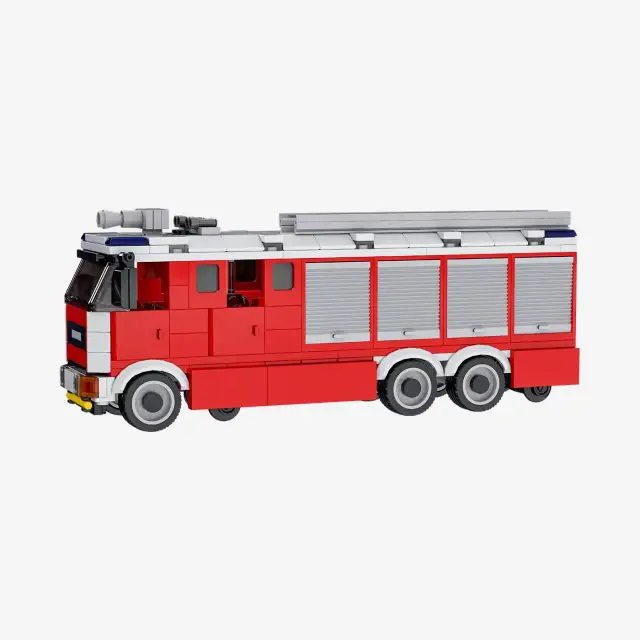 BlueBrixx® Feuerwehr Zweiwege Fahrzeug