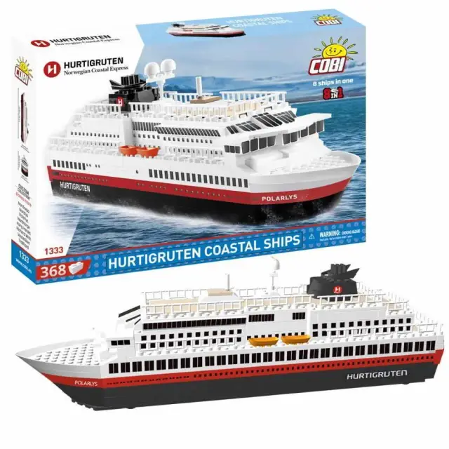 COBI® Hurtigruten Coastal Ship 8in1 Model - Exclusive version