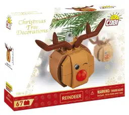 COBI Christbaumschmuck - Rentier mit der roten Nase