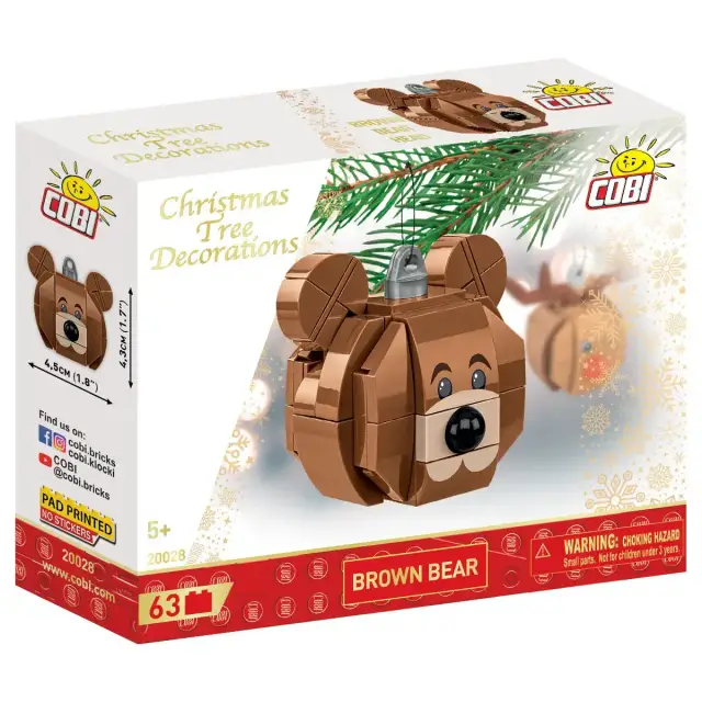 COBI® Christmas Brauner Bären Kopf