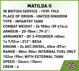 COBI Battle of Arras 1940 Matilda II vs Panzer 38