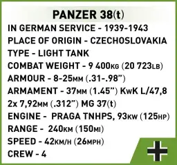 COBI Battle of Arras 1940 Matilda II vs Panzer 38