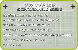 COBI VW Typ 166 Schwimmwagen