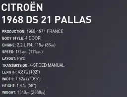 COBI Citroën™ DS 21 Pallas 1968