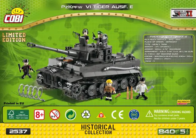 COBI® Panzerkampfwagen VI Tiger Ausf.E - Limited Edition