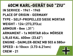 COBI 60 cm Karl-Gerät 040 ZIU