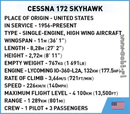 COBI Cessna™ 172 Skyhawk-White-Blue