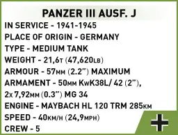 COBI Panzer III Ausf. J