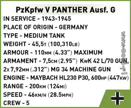 COBI PzKpfw V Panther Ausf. G