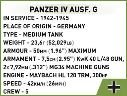 COBI Panzer IV Ausf.G