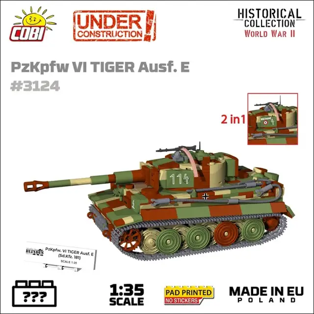 COBI® Historical Collection World War II Pzkpfw VI Tiger Ausf.E