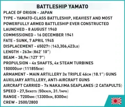 COBI Battleship Yamato