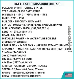 COBI Battleship Missouri