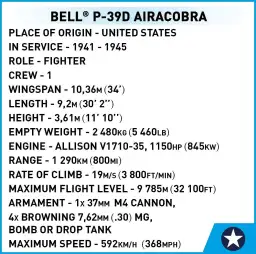 COBI Bell P-39D Airacobra