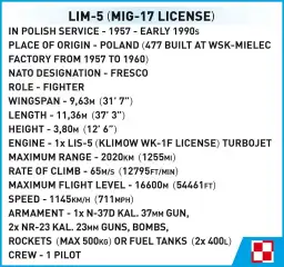 COBI Lim-5 Polish Air Force 1959