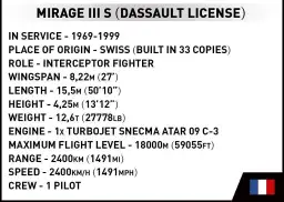 COBI Mirage IIIS Swiss Air Force