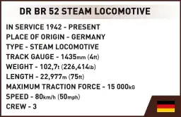 COBI DR BR 52 Steam Locomotive