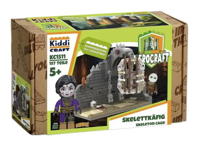 Kiddicraft® Dungeon Skelett-Käfig