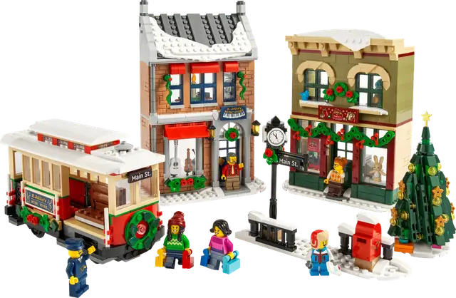 Lego® Weihnachtlich geschmückte Hauptstraße