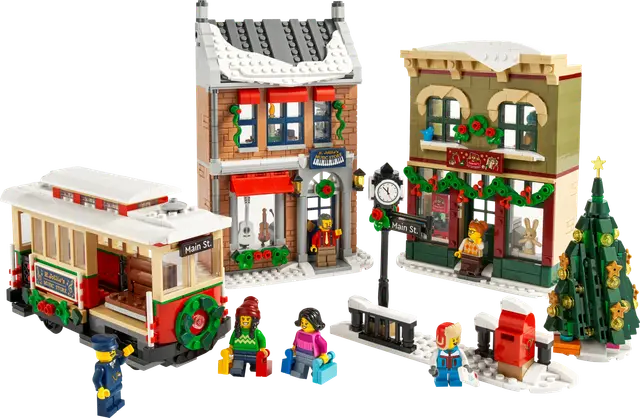 Lego Weihnachtlich geschmückte Hauptstraße