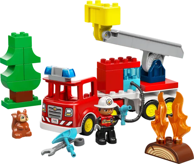 Lego® Löschauto mit Schlauch und Feuerwehrmann