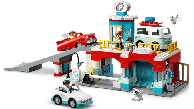 Lego® Parkhaus mit Autowaschanlage