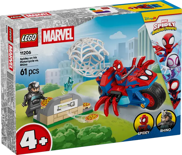 Lego® Spidey auf Motorrad vs. Rhino