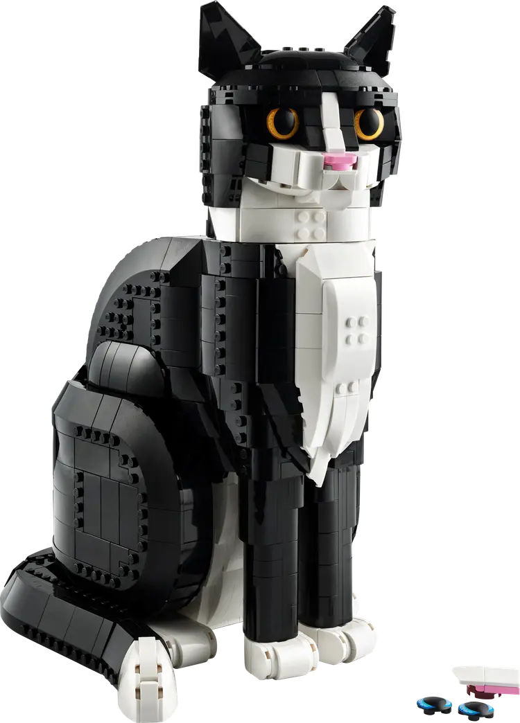 Lego Schwarz-weiße Katze