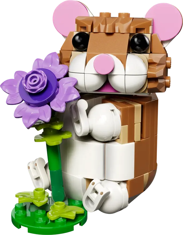 Lego® Niedlicher Hamster mit Blume